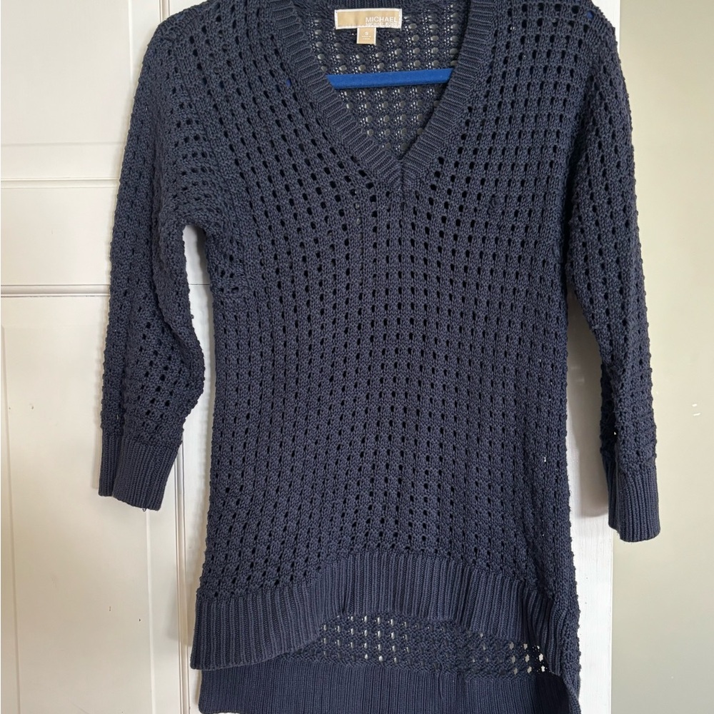 Michael Kors Deep Blue V-Neck Sweater